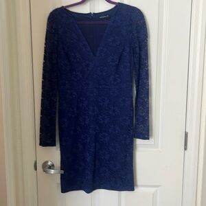 Vintage VS blue dress sheer sleeves